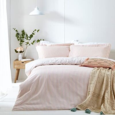 Yard Hebden Omkeerbaar beddengoed van katoenmix met ultrazachte strepen (blush eenpersoons) Yard Hebden Omkeerbaar beddengoed van katoenmix met ultrazachte strepen (blush eenpersoons)