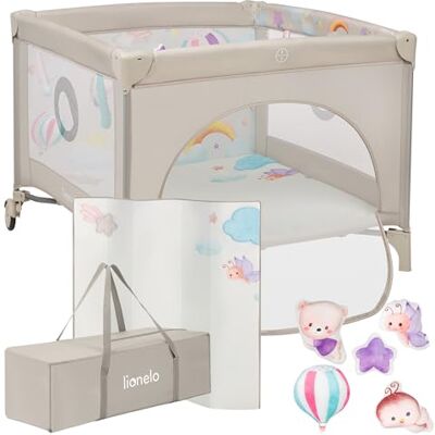Lionelo Mille Plus Opvouwbare reisbox, 100 × 100 cm, 0-36 maanden Lionelo Mille Plus Opvouwbare reisbox, 100 × 100 cm, 0-36 maanden