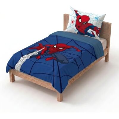 Jay Franco Marvel Spiderman Webtastic 100% Katoen Dekbedovertrekset Eenpersoonsbed Inclusief Kussensloop 50 x 70 cm Jay Franco Marvel Spiderman Webtastic 100% Katoen Dekbedovertrekset Eenpersoonsbed Inclusief Kussensloop 50 x 70 cm