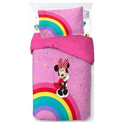 Jay Franco Disney Minnie Mouse Rainbow 100% katoen, eenpersoonsbed, 3-delig, inclusief dekbedovertrek, laken en kussensloop Jay Franco Disney Minnie Mouse Rainbow 100% katoen, eenpersoonsbed, 3-delig, inclusief dekbedovertrek, laken en kussensloop