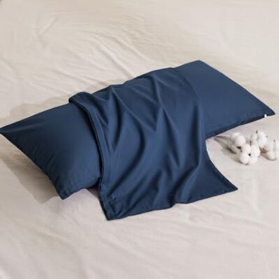 Bedsure Kussensloop 50 x 75 100% katoen, blauw, 2 stuks, Oeko-Tex Hoofdkussen 50 x 75 cm met ritssluiting, zacht, ademend, gemakkelijk te wassen, duurzaam, hypoallergeen, glad design Bedsure Kussensloop 50 x 75 100% katoen, blauw, 2 stuks, Oeko-Tex Hoofdkussen 50 x 75 cm met ritssluiting, zacht, ademend, gemakkelijk te wassen, duurzaam, hypoallergeen, glad design