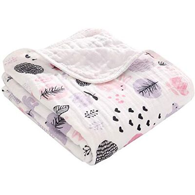 Miracle Baby Babydeken van chiffon, inbakerdeken voor pasgeborenen, jongens, meisjes, 100% katoen, twee lagen, 110 x 150 cm, konijn Miracle Baby Babydeken van chiffon, inbakerdeken voor pasgeborenen, jongens, meisjes, 100% katoen, twee lagen, 110 x 150 cm, konijn