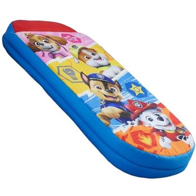 Character World Paw Patrol ReadyBed Opblaasbaar bed en kinderslaapzak met pomp, motief Skye, Marshall, Rubble and Chase, reismatras voor pyjamafeesten, kamperen of Character World Paw Patrol ReadyBed Opblaasbaar bed en kinderslaapzak met pomp, motief Skye, Marshall, Rubble and Chase, reismatras voor pyjamafeesten, kamperen of
