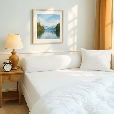 Blanrêve Rond kussen tegen mijten Zacht comfort Milieuvriendelijk Onderhoudsvriendelijk Gemaakt in Frankrijk 160 cm 1200 g, wit Blanrêve Rond kussen tegen mijten Zacht comfort Milieuvriendelijk Onderhoudsvriendelijk Gemaakt in Frankrijk 160 cm 1200 g, wit
