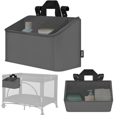 Lionelo Sidepocket Middelgrote hangende organizer, 43 x 15 x 23 cm, multifunctionele opbergtas voor babybed, luiertafel en slaapkamer, modulair met praktische zakken en ritssluiting, grijs Lionelo Sidepocket Middelgrote hangende organizer, 43 x 15 x 23 cm, multifunctionele opbergtas voor babybed, luiertafel en slaapkamer, modulair met praktische zakken en ritssluiting, grijs