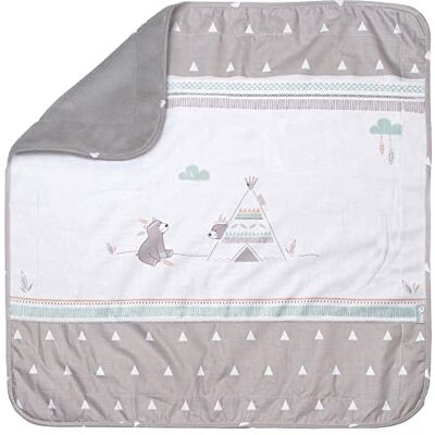 roba Indibär Babydeken, ultrazacht, 80 x 80 cm, pluizige fleece zijde + kant van 100% katoen, motief beer en wolken roba Indibär Babydeken, ultrazacht, 80 x 80 cm, pluizige fleece zijde + kant van 100% katoen, motief beer en wolken