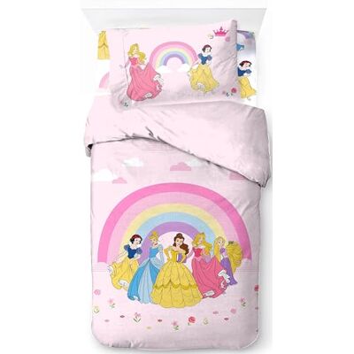 Jay Franco Disney Princess Rainbow 100% katoen, eenpersoonsbed, 3-delig, inclusief dekbedovertrek, laken en kussensloop Jay Franco Disney Princess Rainbow 100% katoen, eenpersoonsbed, 3-delig, inclusief dekbedovertrek, laken en kussensloop