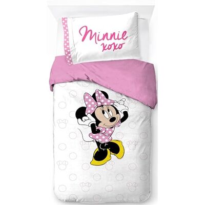 Jay Franco Disney Minnie Mouse 100% katoenen dekbedovertrekset voor eenpersoonsbed inclusief kussensloop 50 x 70 cm Jay Franco Disney Minnie Mouse 100% katoenen dekbedovertrekset voor eenpersoonsbed inclusief kussensloop 50 x 70 cm