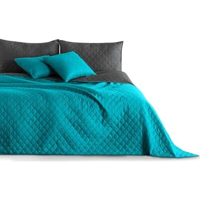 DecoKing Axel dubbelzijdig gewatteerd dekbed 220 x 240 cm, met wafel- en ruitpatroon, donker-turquoise/grijs DecoKing Axel dubbelzijdig gewatteerd dekbed 220 x 240 cm, met wafel- en ruitpatroon, donker-turquoise/grijs