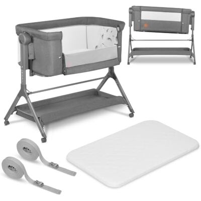 Lionelo Leonie Plus 3-in-1 babybed, wielen met remmen, wasbare overtrek Lionelo Leonie Plus 3-in-1 babybed, wielen met remmen, wasbare overtrek
