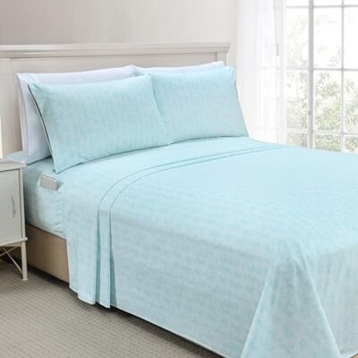Elegant Comfort Zachte en comfortabele 6-delige beddengoedset van microvezel in hotelkwaliteit 1500, diepe zak, kreukvrij, voor Californisch kingsize bed, turquoise Elegant Comfort Zachte en comfortabele 6-delige beddengoedset van microvezel in hotelkwaliteit 1500, diepe zak, kreukvrij, voor Californisch kingsize bed, turquoise