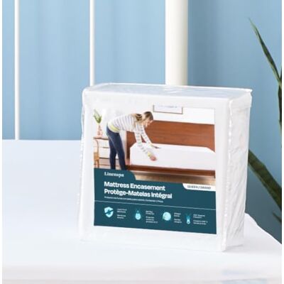 Linenspa Ademende en hypoallergene bescherming, oppervlak van polyester. Achterkant: 100% polyurethaan, matrashoes, tweepersoonsbed Linenspa Ademende en hypoallergene bescherming, oppervlak van polyester. Achterkant: 100% polyurethaan, matrashoes, tweepersoonsbed