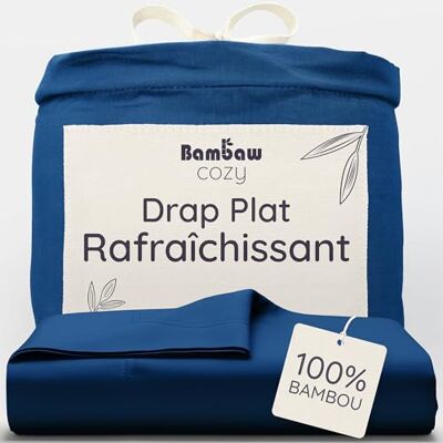 Bambaw Bedlaken voor tweepersoonsbed, marineblauw, bamboe laken, anti-mijtlakens, winterlaken, hotellakens, bedlaken, 160 x 200 cm, volwassenen, 270 x 290 cm Bambaw Bedlaken voor tweepersoonsbed, marineblauw, bamboe laken, anti-mijtlakens, winterlaken, hotellakens, bedlaken, 160 x 200 cm, volwassenen, 270 x 290 cm