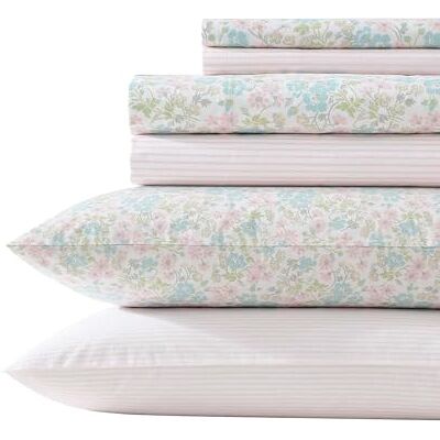 Laura Ashley Superzachte beddengoedset met diepe zak, inclusief bijpassende kussenslopen als bonus, bloemenwoondecoratie (Jaynie Pink, Queen) Laura Ashley Superzachte beddengoedset met diepe zak, inclusief bijpassende kussenslopen als bonus, bloemenwoondecoratie (Jaynie Pink, Queen)