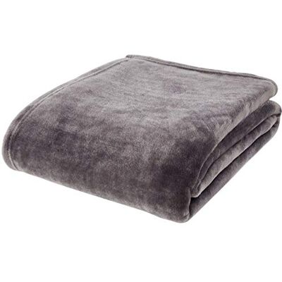 Catherine Lansfield Raschel Velvet Touch extra groot deken 200 x 240 cm antraciet Catherine Lansfield Raschel Velvet Touch extra groot deken 200 x 240 cm antraciet