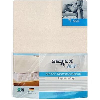SETEX Molton 160708020000 1002 matrasbeschermer, rubber, 80 x 200 cm, 100% katoen, naturel SETEX Molton 160708020000 1002 matrasbeschermer, rubber, 80 x 200 cm, 100% katoen, naturel