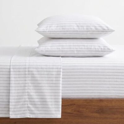 Eddie Bauer Warm en ademend katoenen flanellen beddengoed, diepe zakken, geborsteld voor zachtheid, decoratief en comfortabel, Oeko-Tex gecertificeerd, Trail Trail, tweepersoonsbed Eddie Bauer Warm en ademend katoenen flanellen beddengoed, diepe zakken, geborsteld voor zachtheid, decoratief en comfortabel, Oeko-Tex gecertificeerd, Trail Trail, tweepersoonsbed