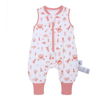 Miracle Baby Babyslaapzak met voeten, 1,0 TOG, ideaal voor lente en herfst, babyslaapzak, 100% katoen, comfort het hele jaar door, voor je kleintje (koraal, M/75-85 cm) Miracle Baby Babyslaapzak met voeten, 1,0 TOG, ideaal voor lente en herfst, babyslaapzak, 100% katoen, comfort het hele jaar door, voor je kleintje (koraal, M/75-85 cm)