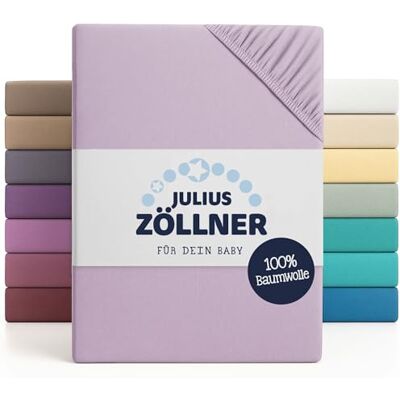 Julius Zöllner Jersey hoeslaken voor wieg 90 x 40 cm en wieg, 100% katoen, Oeko-Tex Standard 100, lila Julius Zöllner Jersey hoeslaken voor wieg 90 x 40 cm en wieg, 100% katoen, Oeko-Tex Standard 100, lila