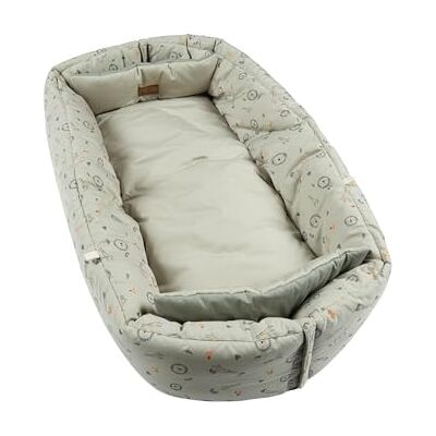 Sterntaler Babynestje, giraffe en leeuw, knuffelig zacht nestje van katoenmix, aan beide zijden te gebruiken en verandert in een kruipdeken met lussen voor speelgoed, speelgoed voor baby's en kinderen Sterntaler Babynestje, giraffe en leeuw, knuffelig zacht nestje van katoenmix, aan beide zijden te gebruiken en verandert in een kruipdeken met lussen voor speelgoed, speelgoed voor baby's en kinderen
