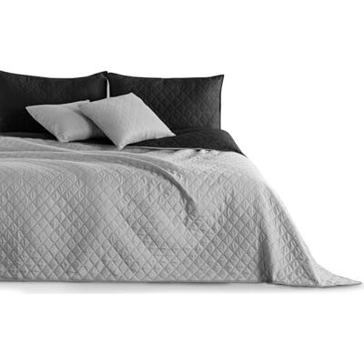 DecoKing sprei zwart staal 260 x 280 cm, dubbelzijdig gewatteerd sprei zilver grijs antraciet Axel, polyester, zwart/ zilver DecoKing sprei zwart staal 260 x 280 cm, dubbelzijdig gewatteerd sprei zilver grijs antraciet Axel, polyester, zwart/ zilver