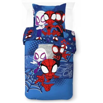 Jay Franco Marvel Spidey en zijn Super Friends Vroom Eenpersoons beddengoed met kussensloop 80 x 80 cm 100% katoen Warm Marvel beddengoed Jay Franco Marvel Spidey en zijn Super Friends Vroom Eenpersoons beddengoed met kussensloop 80 x 80 cm 100% katoen Warm Marvel beddengoed