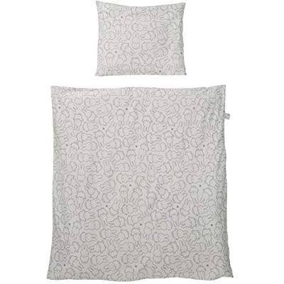 roba Miffy® Omkeerbaar babybeddengoed, 2-delig, 100% zacht katoen, dekbedovertrek 80 x 80 cm + kussensloop 40 x 35 cm, grijs/motief kleine konijnen roba Miffy® Omkeerbaar babybeddengoed, 2-delig, 100% zacht katoen, dekbedovertrek 80 x 80 cm + kussensloop 40 x 35 cm, grijs/motief kleine konijnen