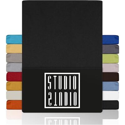 STUDIO basic hoeslaken, 90 x 200 cm, 100% gekamd katoen, Oeko-Tex 100-gecertificeerd, merkkwaliteit, laken 90 x 200, tot 25 cm hoogte, antraciet STUDIO basic hoeslaken, 90 x 200 cm, 100% gekamd katoen, Oeko-Tex 100-gecertificeerd, merkkwaliteit, laken 90 x 200, tot 25 cm hoogte, antraciet