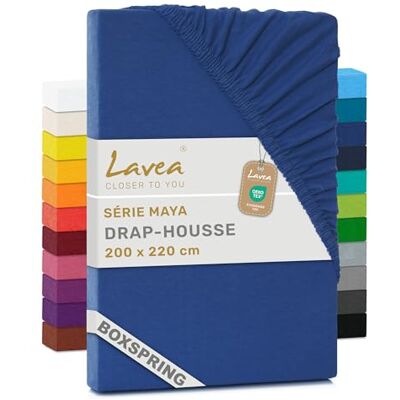 Lavea Jersey hoeslaken, Maya-series, 100% katoen, hoogwaardige afwerking, met elastische band, OekoTex100-gecertificeerd 100% Coton – Maya Drap Housse Doux et Respirant – Élastique Tout Autour – Matelas Jusqu’à 35 cm – OEKO-TEX® Lavea Jersey hoeslaken, Maya-series, 100% katoen, hoogwaardige afwerking, met elastische band, OekoTex100-gecertificeerd 100% Coton – Maya Drap Housse Doux et Respirant – Élastique Tout Autour – Matelas Jusqu’à 35 cm – OEKO-TEX®
