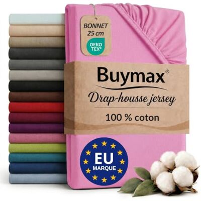 Buymax Bedlaken hoeslaken 160 x 200 cm, 100% katoenen jersey, matrashoogte tot 25 cm, oudroze Jersey doux et respirant, certifié OEKO-TEX, bonnet jusqu’à 25 cm et élastique intégral pour un maintien fiable. Buymax Bedlaken hoeslaken 160 x 200 cm, 100% katoenen jersey, matrashoogte tot 25 cm, oudroze Jersey doux et respirant, certifié OEKO-TEX, bonnet jusqu’à 25 cm et élastique intégral pour un maintien fiable.