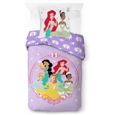 Jay Franco Disney Princess 2-delige kinderbeddengoedset met kussensloop, alleen dekbedovertrek (vulling niet inbegrepen), Ariel, Belle, Assepoester, Jasmijn, Paars Jay Franco Disney Princess 2-delige kinderbeddengoedset met kussensloop, alleen dekbedovertrek (vulling niet inbegrepen), Ariel, Belle, Assepoester, Jasmijn, Paars