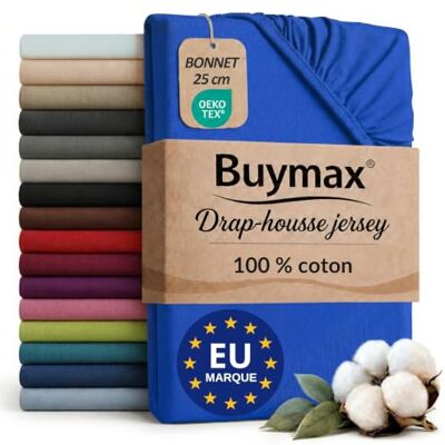 Buymax Hoeslaken 140 x 200 cm, katoen, 100% jersey, matrashoogte tot 25 cm, kleur donkerblauw Jersey doux et respirant, certifié OEKO-TEX, bonnet jusqu’à 25 cm et élastique intégral pour un maintien fiable. Buymax Hoeslaken 140 x 200 cm, katoen, 100% jersey, matrashoogte tot 25 cm, kleur donkerblauw Jersey doux et respirant, certifié OEKO-TEX, bonnet jusqu’à 25 cm et élastique intégral pour un maintien fiable.