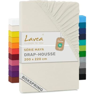 Lavea ® Drap-Housse 200x220 cm – Blanc Crème 100% katoen Maya hoeslaken zacht en ademend elastiek rondom matras tot 35 cm Oeko-Tex® Lavea ® Drap-Housse 200x220 cm – Blanc Crème 100% katoen Maya hoeslaken zacht en ademend elastiek rondom matras tot 35 cm Oeko-Tex®