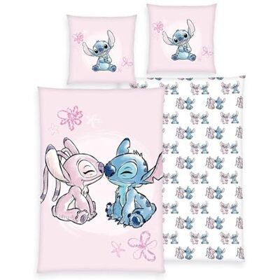 Herding , Disney's Stitch beddengoedset, ca. 80 x 80 cm, dekbedovertrek ca. 135 x 200 cm, ritssluiting en omkeerbaar patroon, 100% katoen/renforcé Herding , Disney's Stitch beddengoedset, ca. 80 x 80 cm, dekbedovertrek ca. 135 x 200 cm, ritssluiting en omkeerbaar patroon, 100% katoen/renforcé