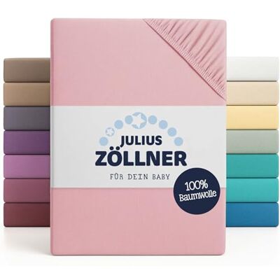 Julius Zöllner Jersey hoeslaken voor wieg 90 x 40 cm en wieg, 100% katoen, Oeko-Tex Standard 100 gecertificeerd, roze, 1 stuk (1 stuk) Julius Zöllner Jersey hoeslaken voor wieg 90 x 40 cm en wieg, 100% katoen, Oeko-Tex Standard 100 gecertificeerd, roze, 1 stuk (1 stuk)