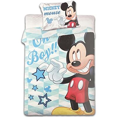 Disney Mickey Bébé Parure de Lit Oh Boy Mouse Coton 100 x 135 cm Tout Petit Disney Mickey Bébé Parure de Lit Oh Boy Mouse Coton 100 x 135 cm Tout Petit