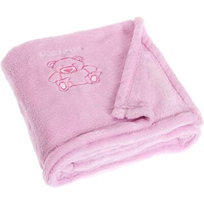 Playshoes Fleecedeken voor baby's en kinderen veelzijdig te gebruiken voor jongens en meisjes met borduurwerk roze beer 100 x 150 cm Playshoes Fleecedeken voor baby's en kinderen veelzijdig te gebruiken voor jongens en meisjes met borduurwerk roze beer 100 x 150 cm