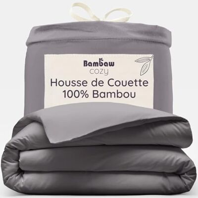 Bambaw Beddengoedset voor eenpersoonsbed, 135 x 200 cm, donkergrijs, bamboestof, zacht dekbedovertrek, winterbeddengoed, anti-mijt dekbedovertrek, zen dekbedovertrek, dekbedovertrek voor Bambaw Beddengoedset voor eenpersoonsbed, 135 x 200 cm, donkergrijs, bamboestof, zacht dekbedovertrek, winterbeddengoed, anti-mijt dekbedovertrek, zen dekbedovertrek, dekbedovertrek voor
