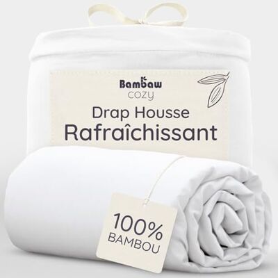 Bambaw Bamboe Hoeslaken 2-Persoons Eco Hoeslaken 160cm bij 200cm Luxe Bamboe Beddengoed Hypoallergeen Hoeslaken Puur Bamboe Lyocell Hoeslaken Ultra-ademende Stof Wit Bambaw Bamboe Hoeslaken 2-Persoons Eco Hoeslaken 160cm bij 200cm Luxe Bamboe Beddengoed Hypoallergeen Hoeslaken Puur Bamboe Lyocell Hoeslaken Ultra-ademende Stof Wit