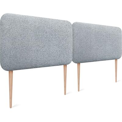 DHOME Hoofdeinde voor bed, gevoerd, glad, afgerond, van gladde stof, met poten, akoestisch, absorberend, voor slaapkamer (parelgrijs, 160 cm, dubbel) DHOME Hoofdeinde voor bed, gevoerd, glad, afgerond, van gladde stof, met poten, akoestisch, absorberend, voor slaapkamer (parelgrijs, 160 cm, dubbel)
