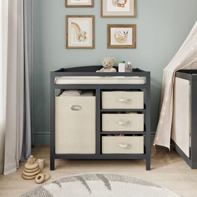 Vicco Aankleedcommode "Nunjo", antraciet, 85 x 87 cm Vicco Aankleedcommode "Nunjo", antraciet, 85 x 87 cm