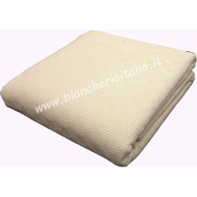 Caleffi Sprei Rodeo, 100% katoen, eenkleurig, ivoorkleurig Caleffi Sprei Rodeo, 100% katoen, eenkleurig, ivoorkleurig