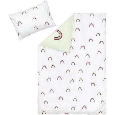 Lässig 2-delige kinderbeddengoedset van GOTS-gecertificeerd biologisch katoen Rainbow Milky/mint Lässig 2-delige kinderbeddengoedset van GOTS-gecertificeerd biologisch katoen Rainbow Milky/mint