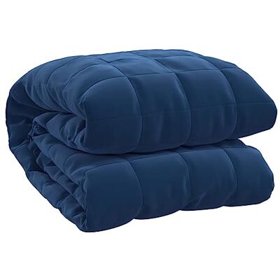 vidaXL Verzwaringsdeken, blauw, 220 x 230 cm, 11 kg, stof vidaXL Verzwaringsdeken, blauw, 220 x 230 cm, 11 kg, stof