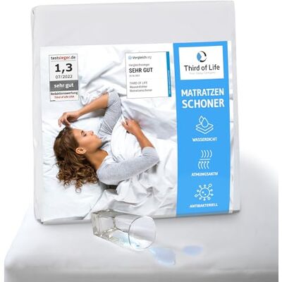 Third of Life Matrasbeschermer 140 x 200 cm waterdicht Ademend topmatras Anti-mijt matrashoes Waterdichte topper Waterdichte matrasbeschermhoes Hygiënische topper 140x200 Third of Life Matrasbeschermer 140 x 200 cm waterdicht Ademend topmatras Anti-mijt matrashoes Waterdichte topper Waterdichte matrasbeschermhoes Hygiënische topper 140x200