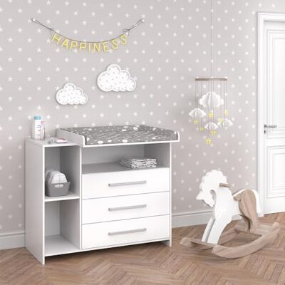 Vicco Luiercommode "Oskar", wit, 113 x 100 cm Vicco Luiercommode "Oskar", wit, 113 x 100 cm