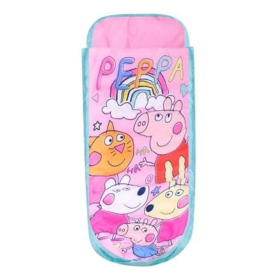 Character World Peppa Pig and Friends ReadyBed Opblaasbaar kinderbed en slaapzak met pomp, reismatras voor pyjamafeesten, kamperen of thuisgebruik, roze Character World Peppa Pig and Friends ReadyBed Opblaasbaar kinderbed en slaapzak met pomp, reismatras voor pyjamafeesten, kamperen of thuisgebruik, roze
