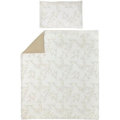 MEYCO Takken babybeddengoed, juniorbed (ademend materiaal, dekbedovertrek 100% katoen, inclusief kussensloop, machinewasbaar en geschikt voor de droger, afmetingen: 120 x 150 cm), zand MEYCO Takken babybeddengoed, juniorbed (ademend materiaal, dekbedovertrek 100% katoen, inclusief kussensloop, machinewasbaar en geschikt voor de droger, afmetingen: 120 x 150 cm), zand