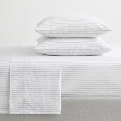 Nautica Katoenen percal beddengoedset voor tweepersoonsbed met bijpassende kussensloop, fris en volledig elastisch, boeipatroon, grijs Nautica Katoenen percal beddengoedset voor tweepersoonsbed met bijpassende kussensloop, fris en volledig elastisch, boeipatroon, grijs