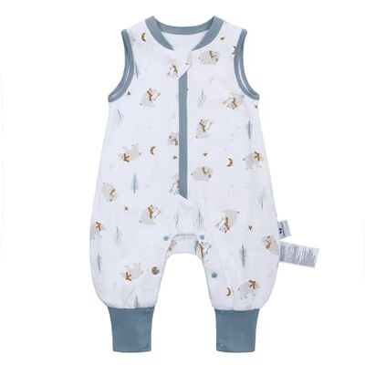 Miracle Baby Babyslaapzak met voetjes, 1.0 TOG, ideaal voor lente en herfst, 100% katoen, het hele jaar door comfort voor je kleintje, beer, S, 60 75 cm Miracle Baby Babyslaapzak met voetjes, 1.0 TOG, ideaal voor lente en herfst, 100% katoen, het hele jaar door comfort voor je kleintje, beer, S, 60 75 cm